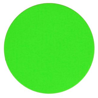 F5722 rol @ 1.000 etiketten permanent rond 35 fluor groen bedrukt