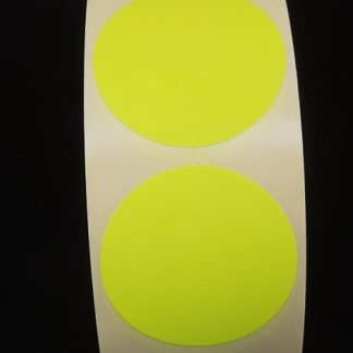 F3723 rol @ 2.000 etiketten permanent rond 35 fluor geel blanco