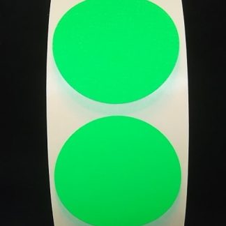 F3722 rol @ 2.000 etiketten permanent rond 35 fluor groen blanco