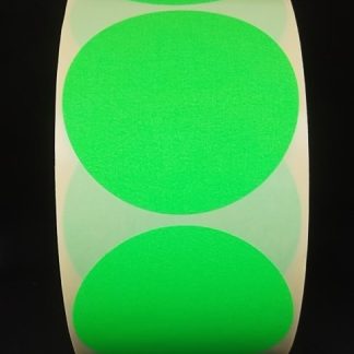 F3732 rol @ 1.500 etiketten permanent rond 62 fluor groen blanco